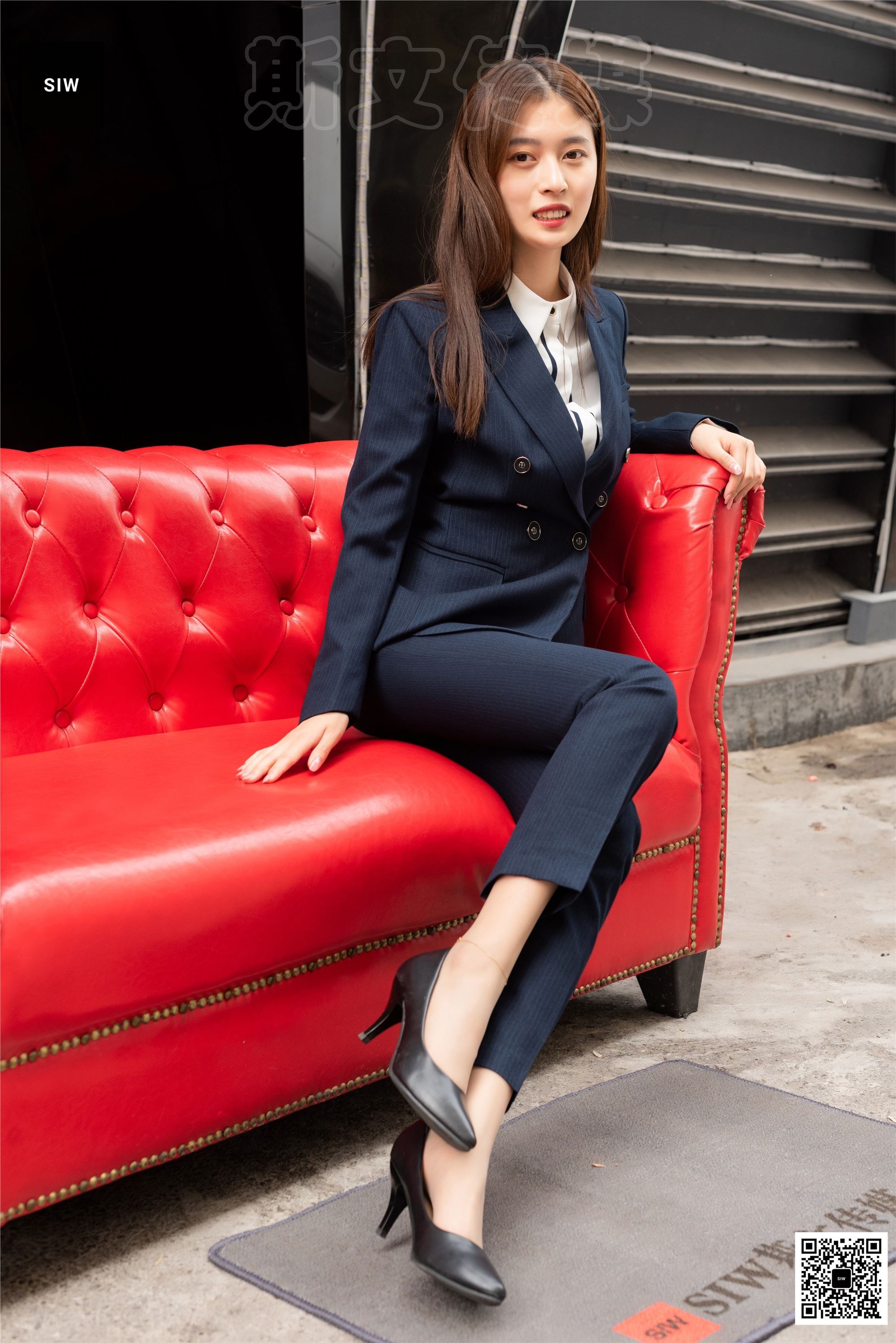 SIW斯文传媒 055 时尚气质OL职业双排扣西装制服 - 甄珍